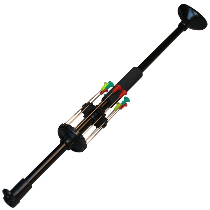 Fox Outdoor Blasrohr-Set schwarz Einteilig mit Zubehör Länge 45 cm